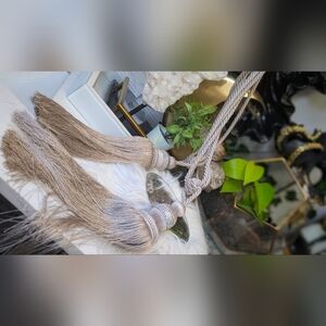 Large Champagne Bling Curtain Pull Backs x2